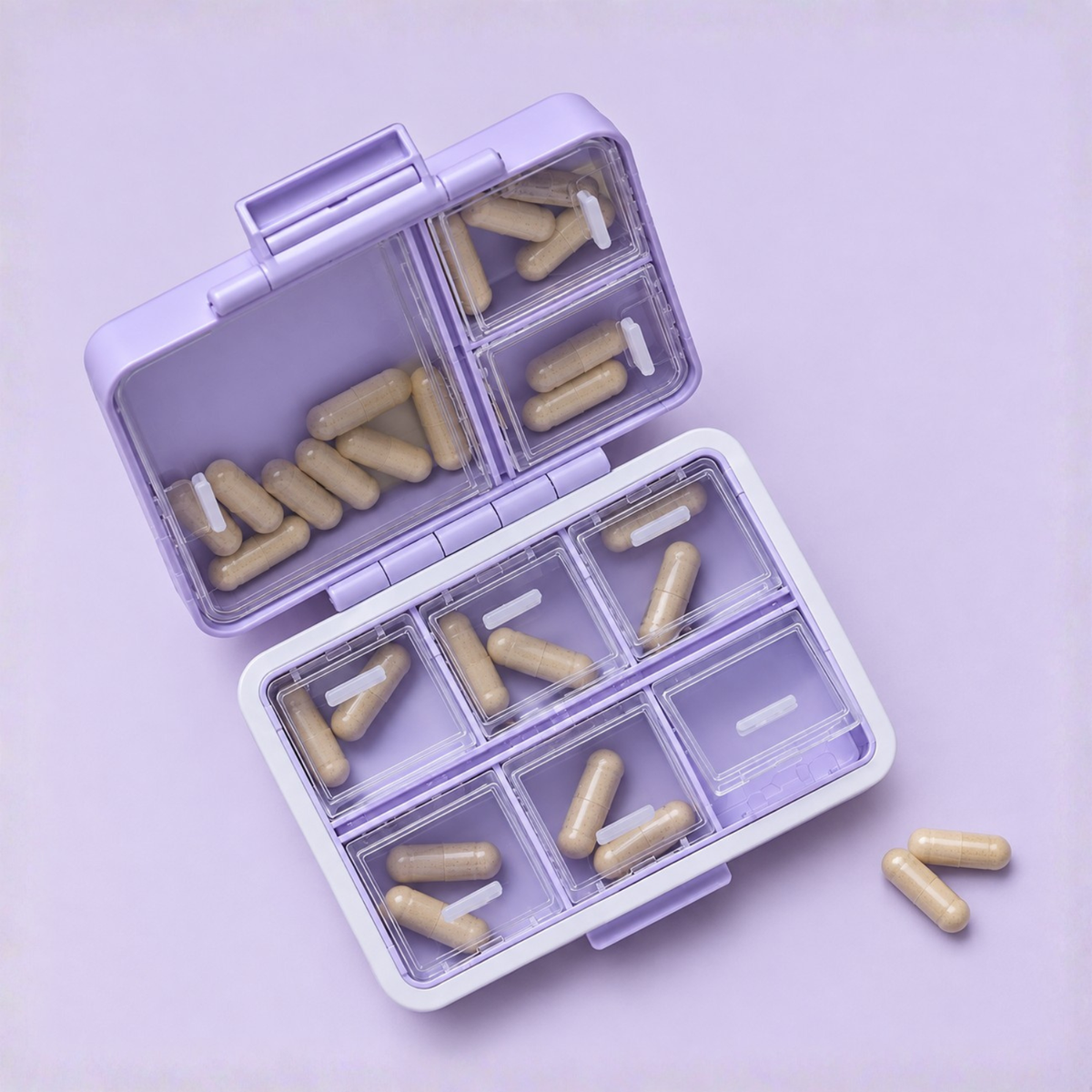 Glowwa Pill Organizers Purple