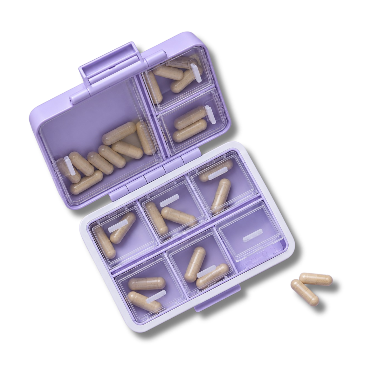 Glowwa Pill Organizers Purple